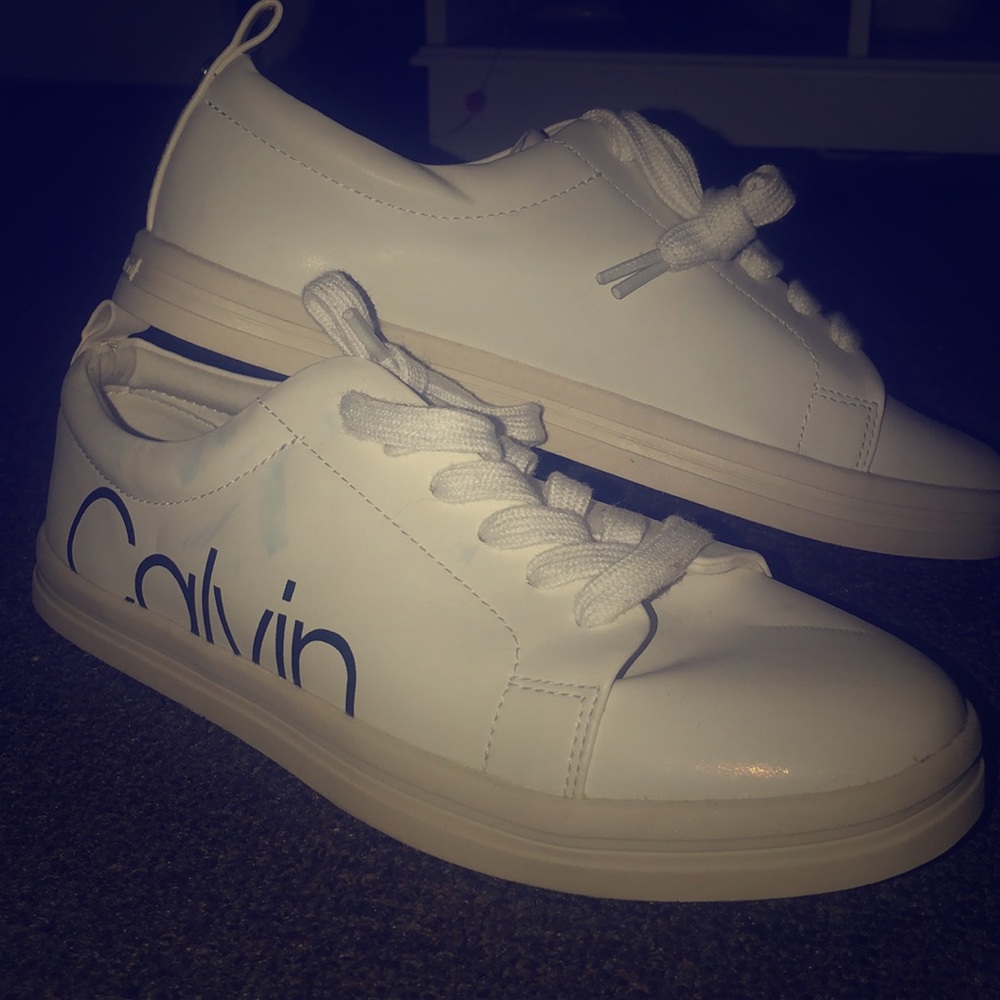 calvin klein white sneakers